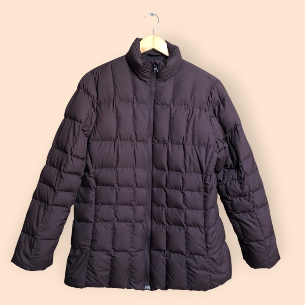 Lands End Brown Goosedown Lightweight Quilted Puffer Jacket Women’s Small (6-8)